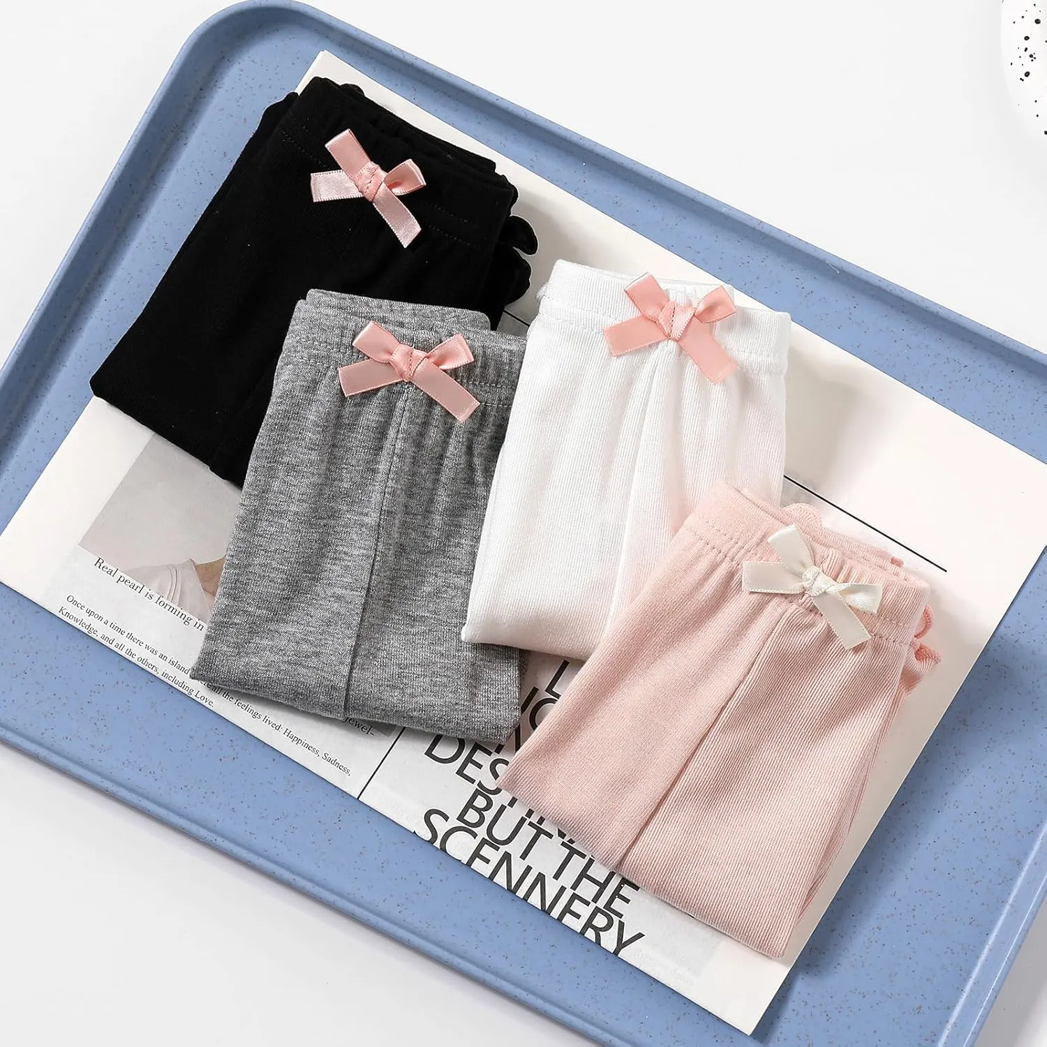 4 Pack Girls Cartwheel Shorts Toddler Girl Bike & Summer Breathable Comfy Under Dress Shorts