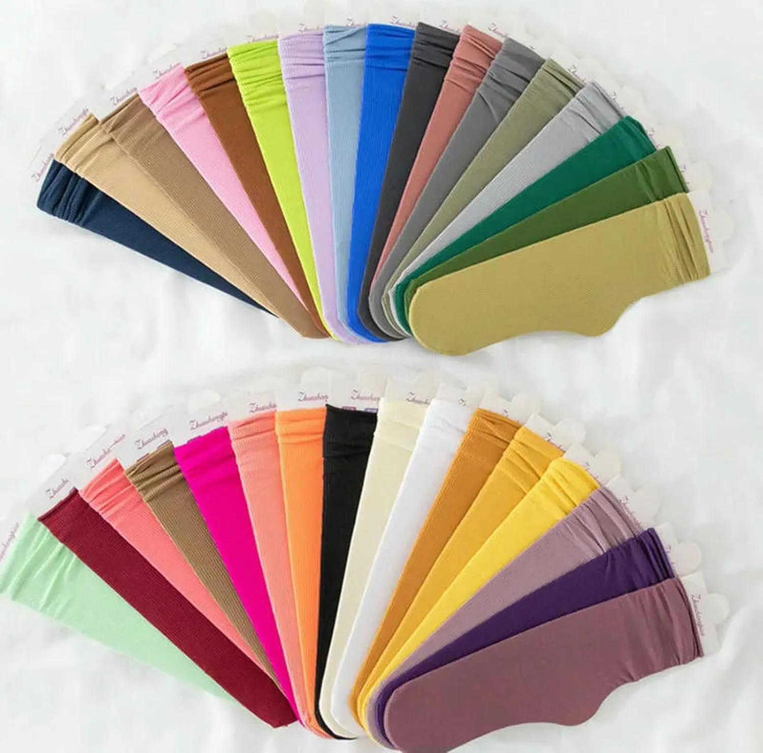 5 Pair Women Summer Soft Thin Solid Color Comfort Breathable Mid Tube Socks
