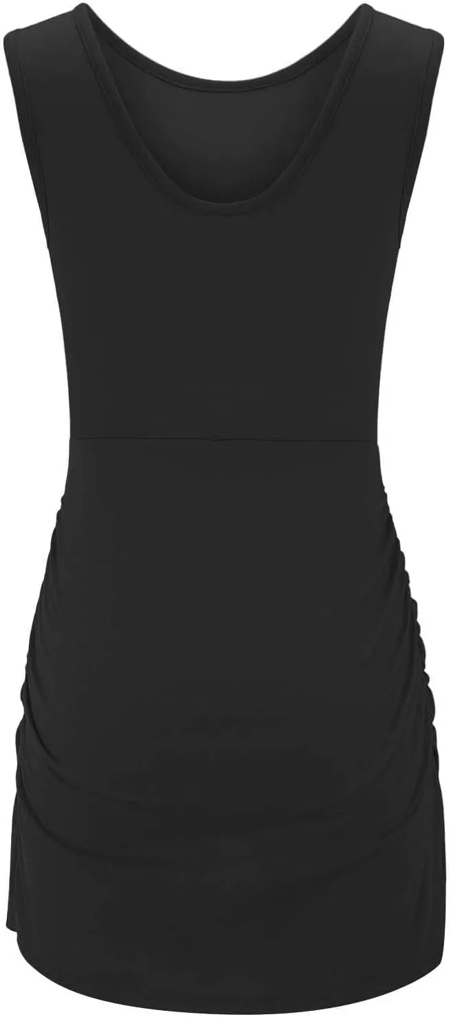 Beach Vacation Clothes for Women Workout Athletic Short Rompers Jumpsuits Women's Casual Sleeveless Dresses