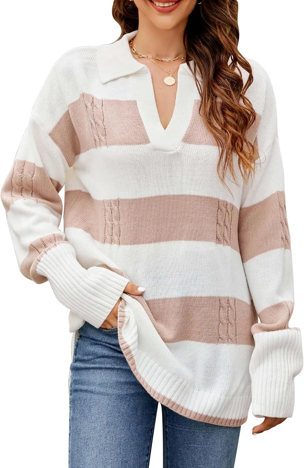 BMJL Women's Half Zip Pullover Sweaters Cute Chunky Loose Slouchy Trendy Sweater Fall 2023