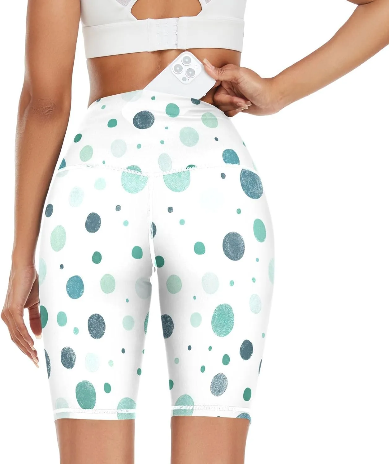 Boho Simple Style Sky Dots High Waist Yoga Pants for Women Athletic High Compression Leggings for Women mallas para Mujer Cintura alta Large