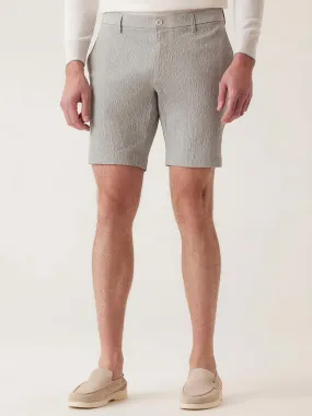 DEKE Oasis Bermuda Supernatural Seersucker in Grey Heather