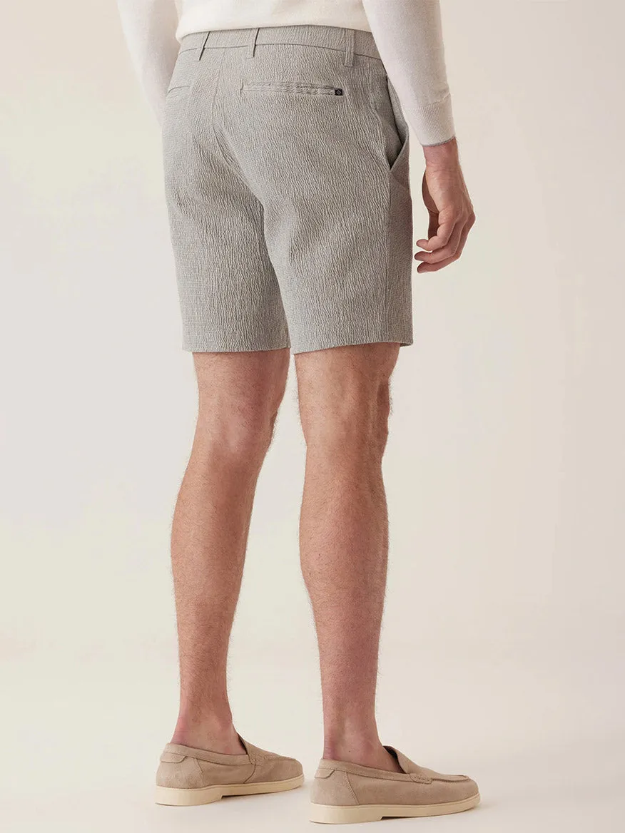 DEKE Oasis Bermuda Supernatural Seersucker in Grey Heather