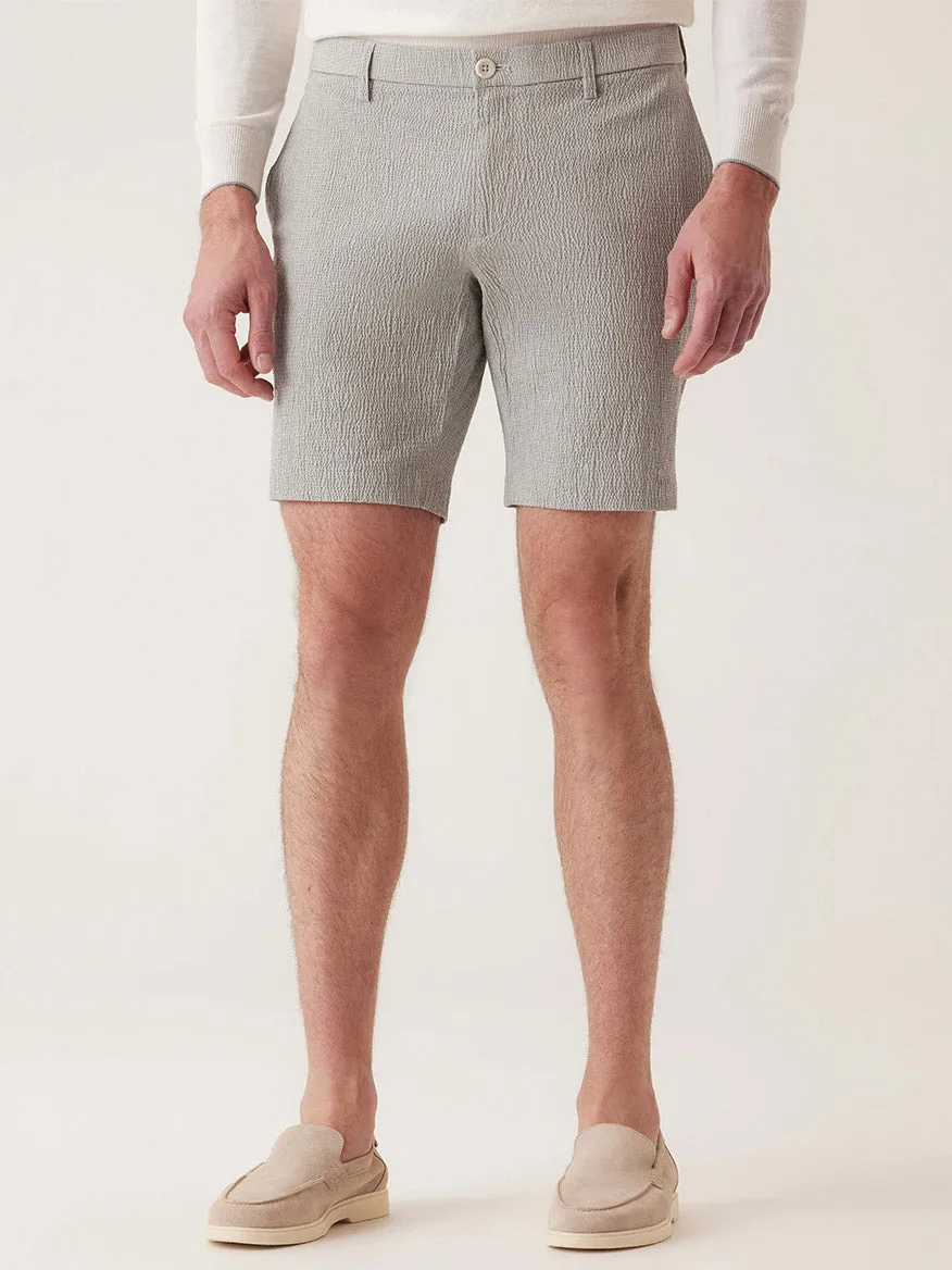DEKE Oasis Bermuda Supernatural Seersucker in Grey Heather