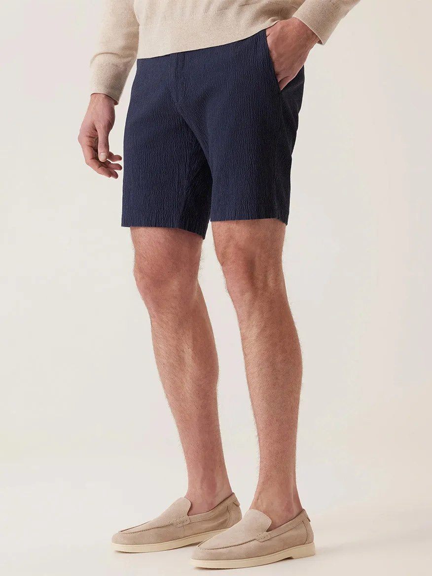 DEKE Oasis Bermuda Supernatural Seersucker in Indigo Heather