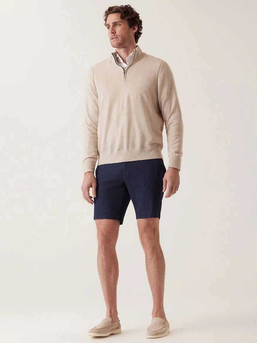 DEKE Oasis Bermuda Supernatural Seersucker in Indigo Heather