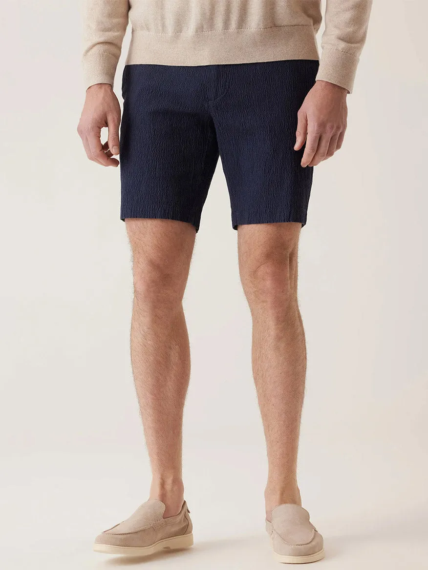 DEKE Oasis Bermuda Supernatural Seersucker in Indigo Heather