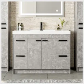 Eviva Lugano 42" Bathroom Vanity Single Sink Integrated and Acrylic Countertop New