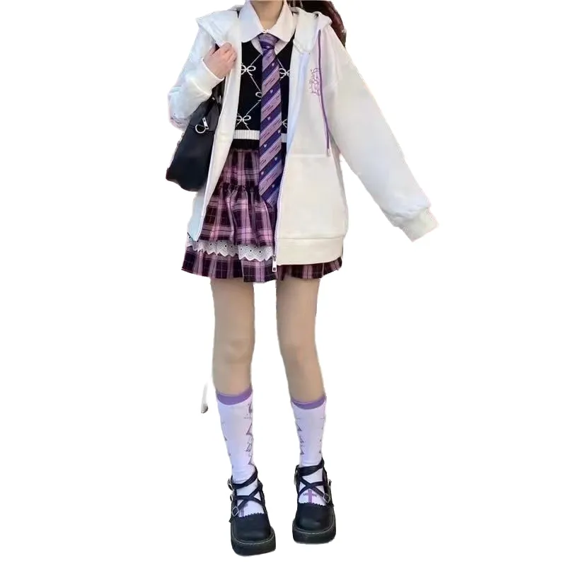 Japanese Soft Girl Style Black Coat