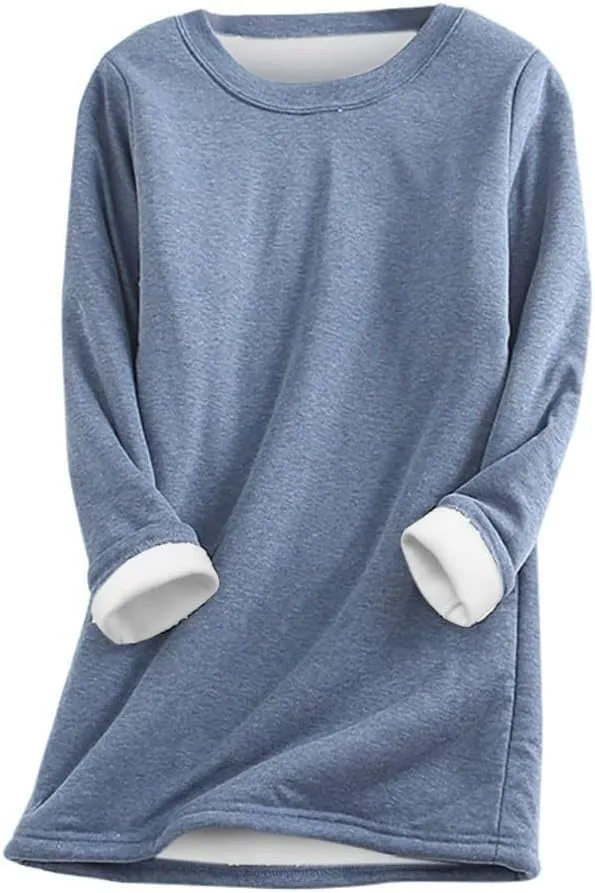 LCMTWX Winter Coats for Women Thick Fleece Sweatshirt Winter Round Neck Warm Soft Fashion Color Block Patchwork Cardigan