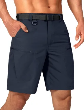 Mens Cargo Hiking Shorts Water Resistant Quick Dry Lightweight Breathable Tactical Shorts with Nylon Belt