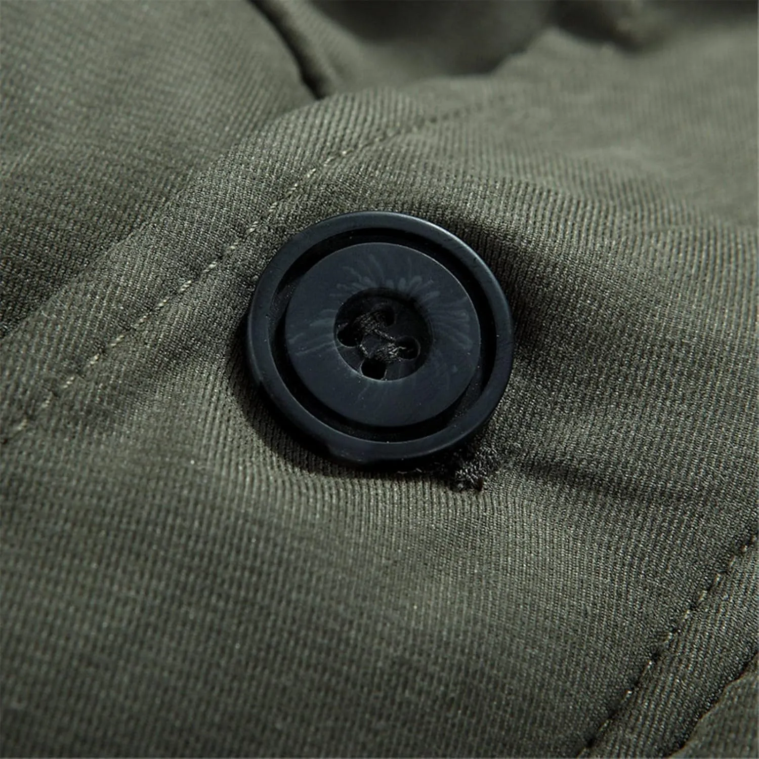 Mens Heavyweight Hooded Parka Jacket Big and Tall Full Zip Warm Military Jacket Fleece Lined Cotton Jacket Warm Coat