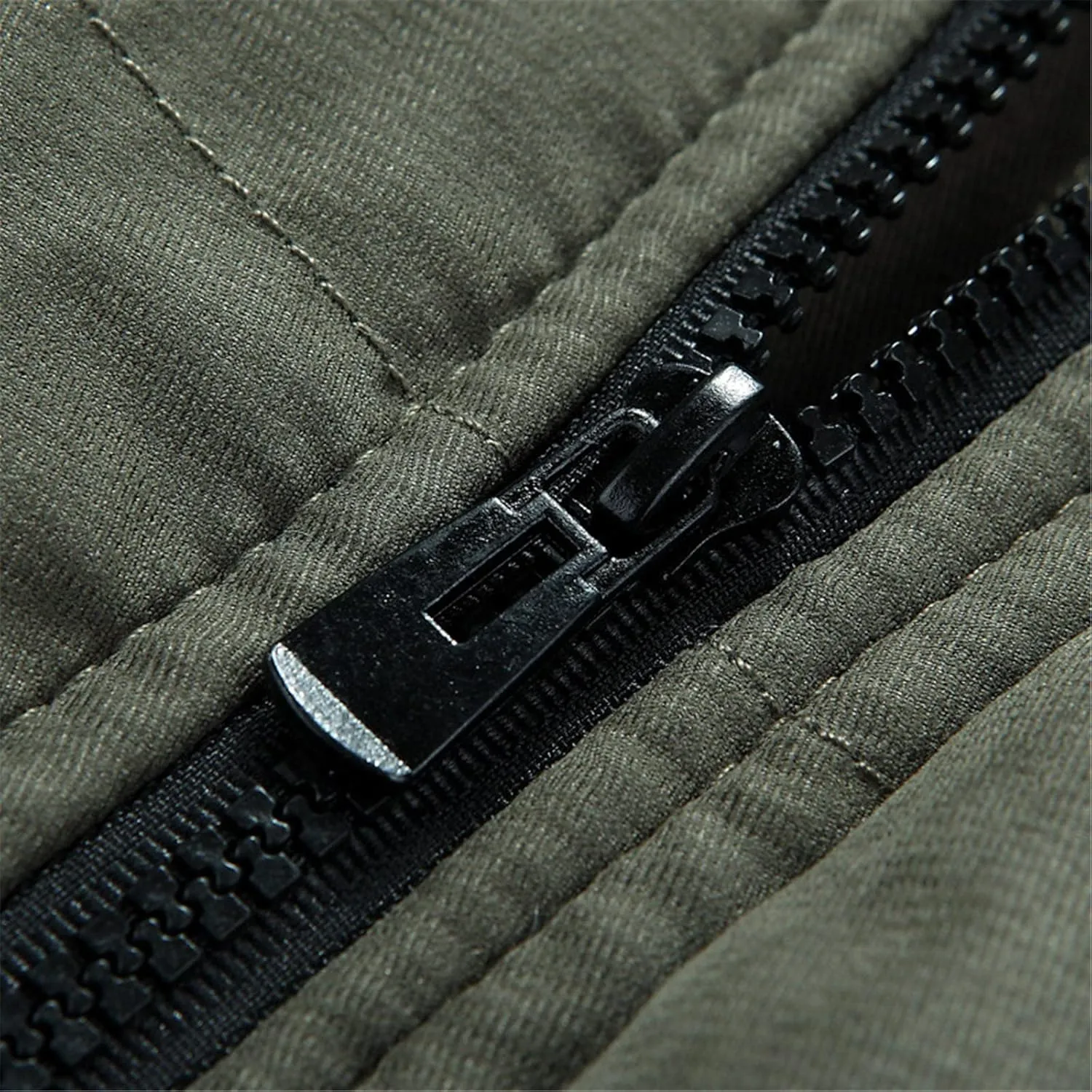 Mens Heavyweight Hooded Parka Jacket Big and Tall Full Zip Warm Military Jacket Fleece Lined Cotton Jacket Warm Coat