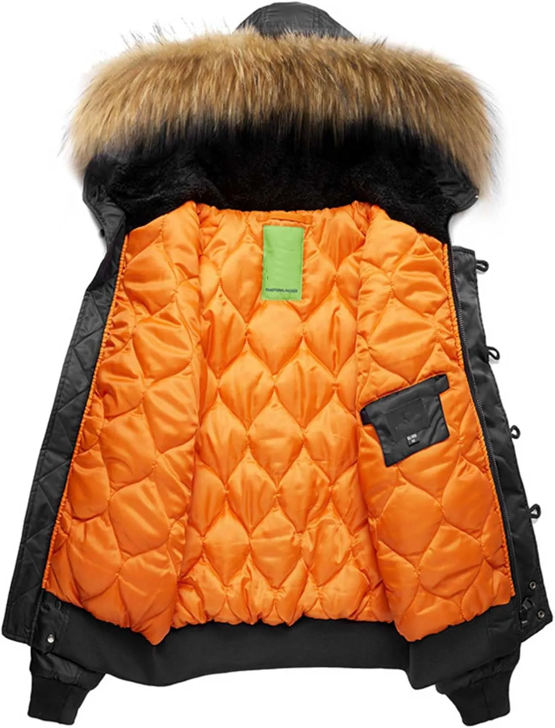 Mens Soft Lightweight Puffer Down Jackets Detachable Hood Water Resistant Winter Coat Hooded Insulated for Travel Ski