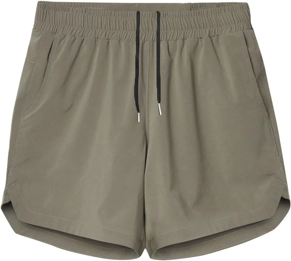 Men's Workout Running Shorts Quick Dry Active 5 Inches Shorts with Pockets, Lightweight, Breathable
