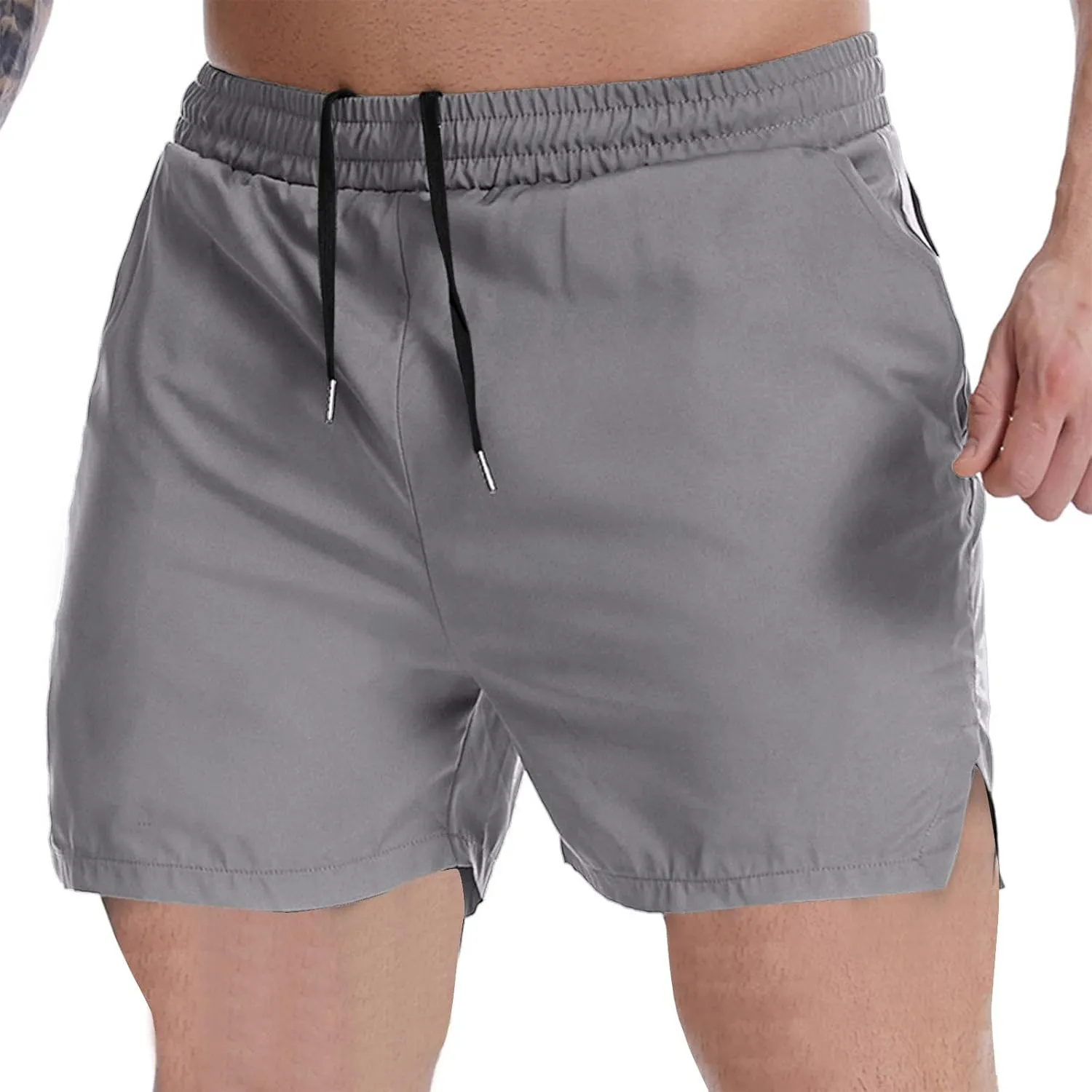Men's Workout Running Shorts Quick Dry Active 5 Inches Shorts with Pockets, Lightweight, Breathable