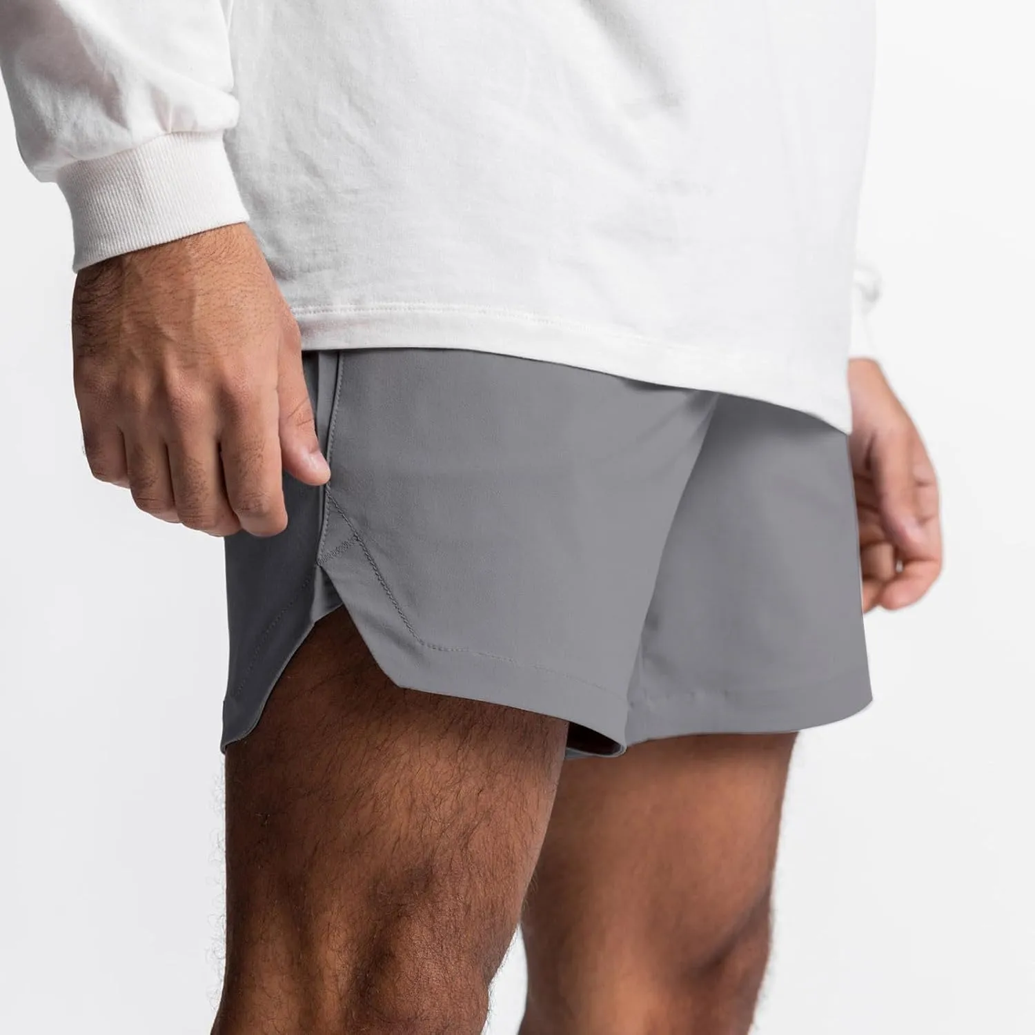 Men's Workout Running Shorts Quick Dry Active 5 Inches Shorts with Pockets, Lightweight, Breathable