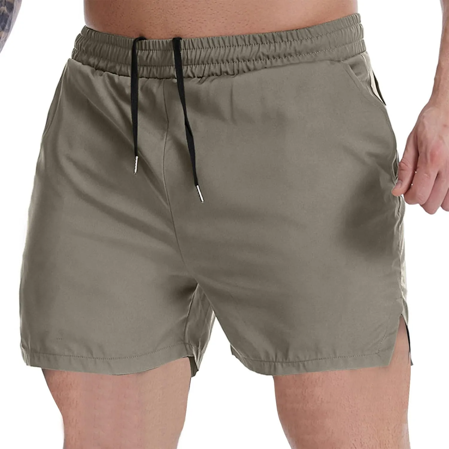 Men's Workout Running Shorts Quick Dry Active 5 Inches Shorts with Pockets, Lightweight, Breathable