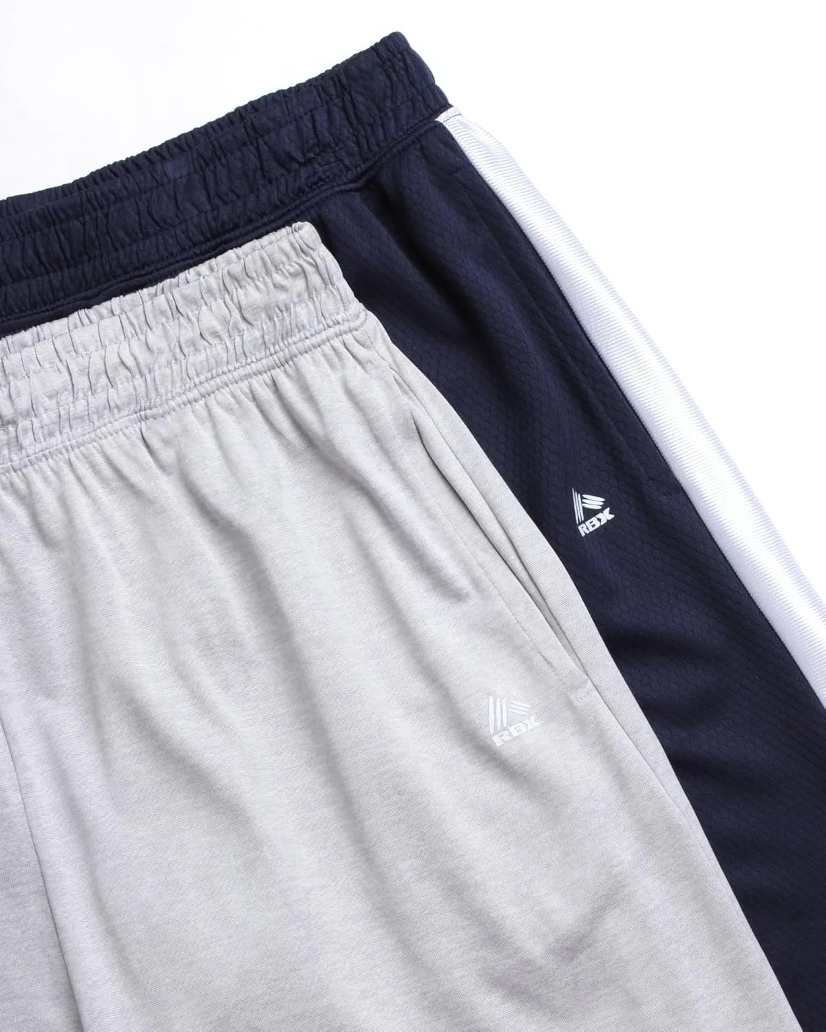 RBX Boys' Athletic Shorts - 2 Pack Breathable Poly Fleece Performance Shorts with Pockets - Active Shorts for Boys