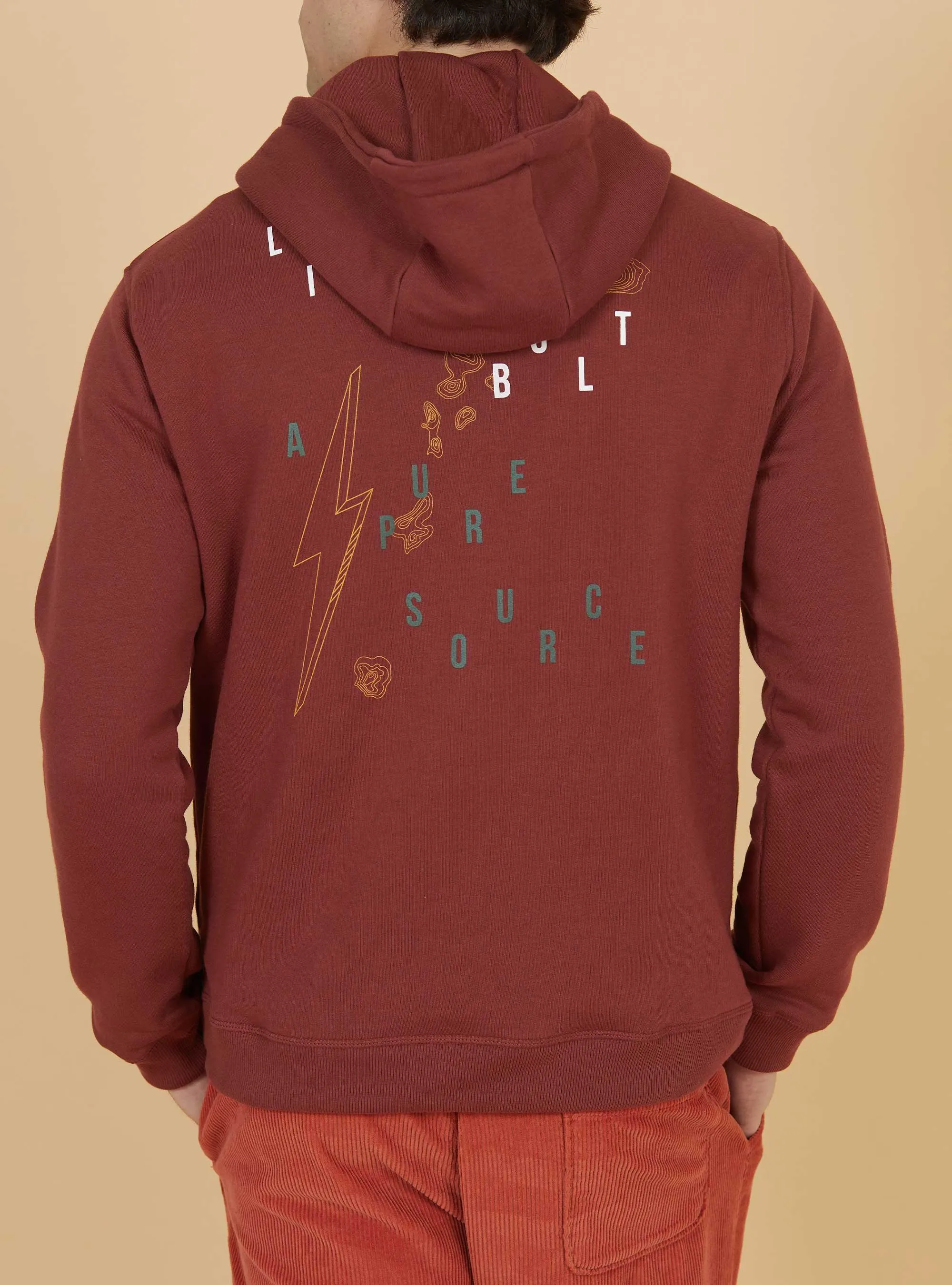 REGULAR HOODIE WITH FRONT AND BACK PRINT