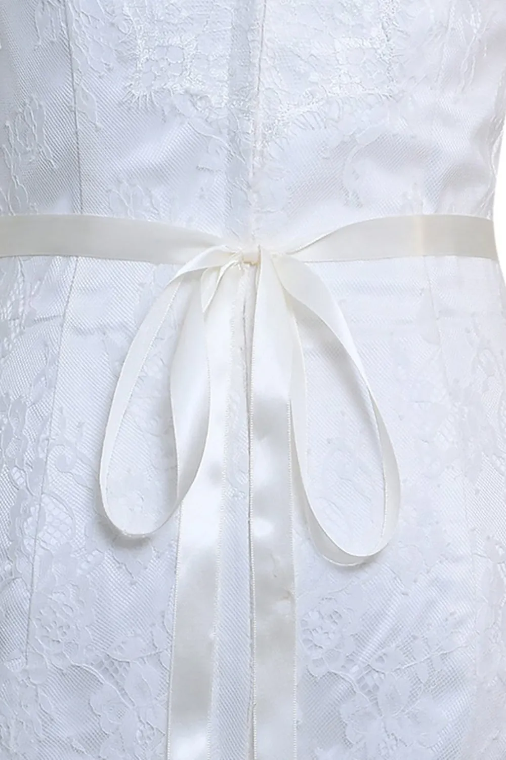 Simple Satin Sash With Rhinestones