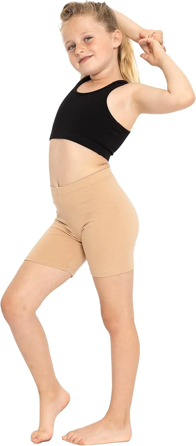 STRETCH IS COMFORT Girl's Cotton Biker Shorts | 3 Pack | Size 4-16 |
