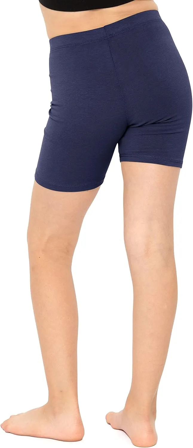 STRETCH IS COMFORT Girl's Cotton Biker Shorts | 3 Pack | Size 4-16 |