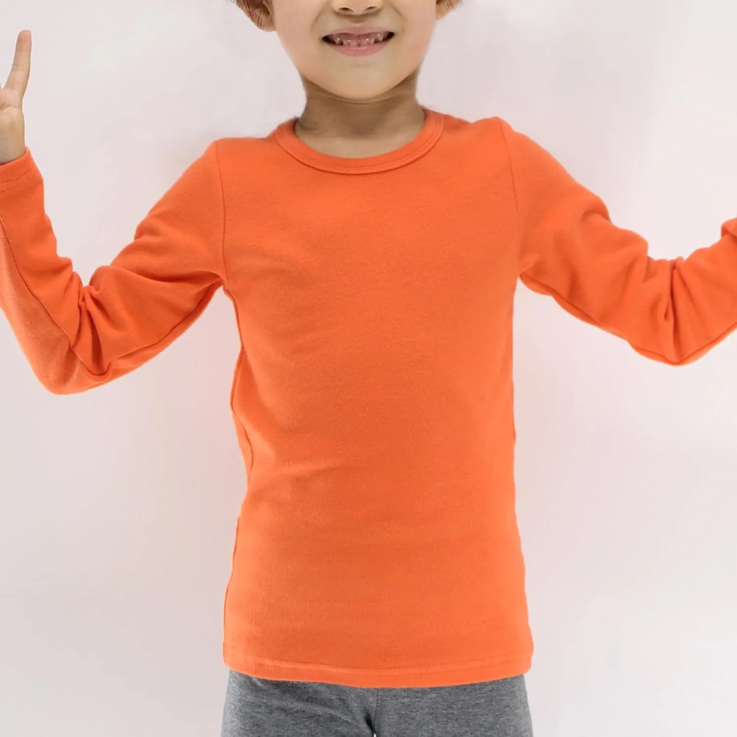 Toddlers Long Sleeve T-Shirt Soft Cotton Top Tees for Girls and Boys 1-Pack