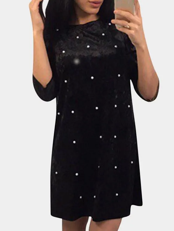 Wholesale Round Neck Half Sleeve Casual Dress