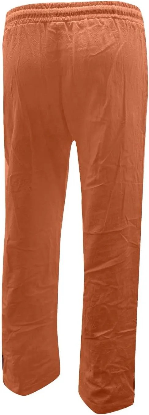 Women Trouser Pants Straight Leg Plus Size Wide Leg Stretch Pants Loose Lounge Pants Cotton Linen Trendy Sweatpant