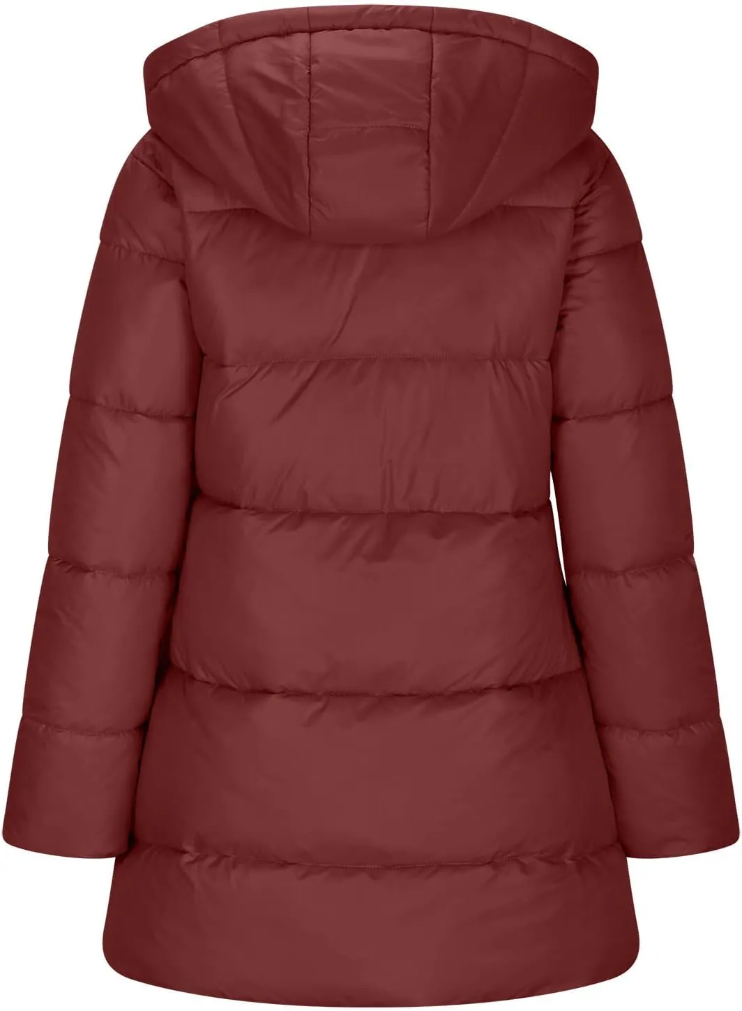 Women's Warm Winter Hooded Coat Down Long Jacket Warm Parka Thicken Puffer Coat with Removable Fur Hood